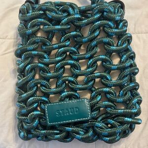 STAUD Mini CORDA Woven Shoulder  Bag